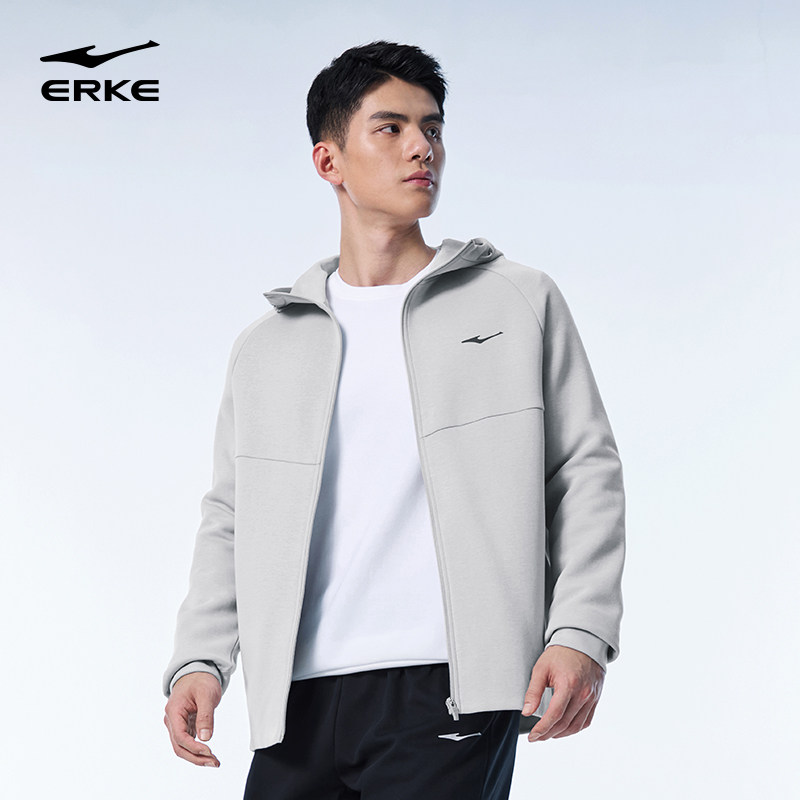 鸿星尔克外套男2026秋冬新款男士开衫卫衣针织衫运动夹克男装男款