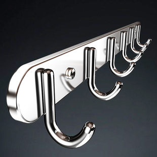 新款不锈钢挂钩厨房置物架壁挂式多功能免打孔挂墙锅铲勺子收纳架