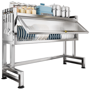 不锈钢厨房水槽碗碟碗盘置物架洗碗槽水池家用多功能收纳沥水碗柜