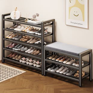 鞋架多层家用门口入户门小窄简易出租屋可坐换鞋凳室内出租屋鞋柜