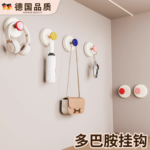 新款吸盘挂钩门后门口强力粘胶钩多巴胺无痕厨房卫生间墙上免打孔