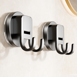 门后吸盘纸巾双挂钩悬挂式多功能手提抽纸挂架厕所厨房壁挂粘钩