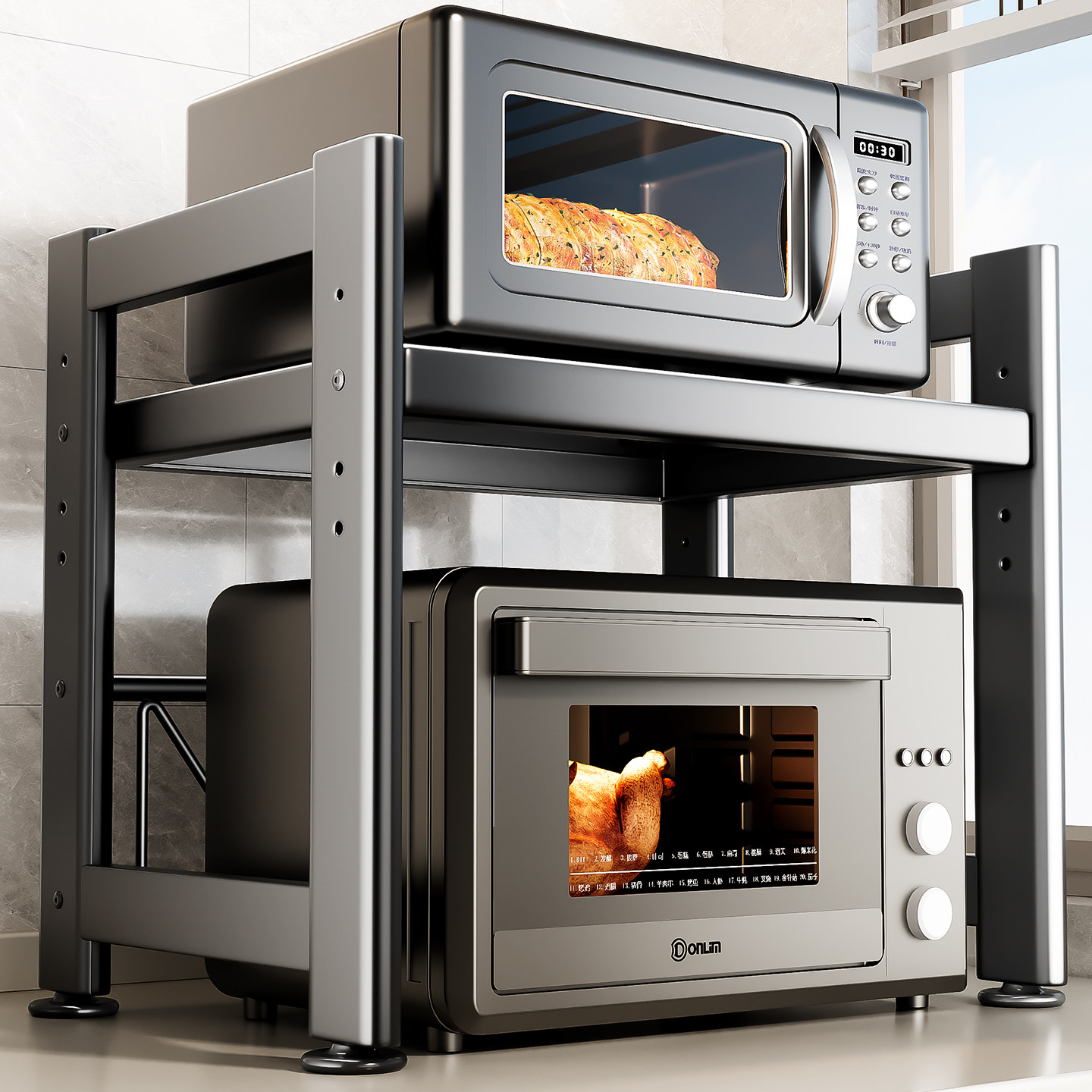 新款厨房微波炉置物架多功能支架多层家用烤箱台面电饭煲收纳架子,厨房/烹饪用具,厨房置物架/置物柜/角架,淘宝优惠券,粉丝福利购,淘宝优惠卷