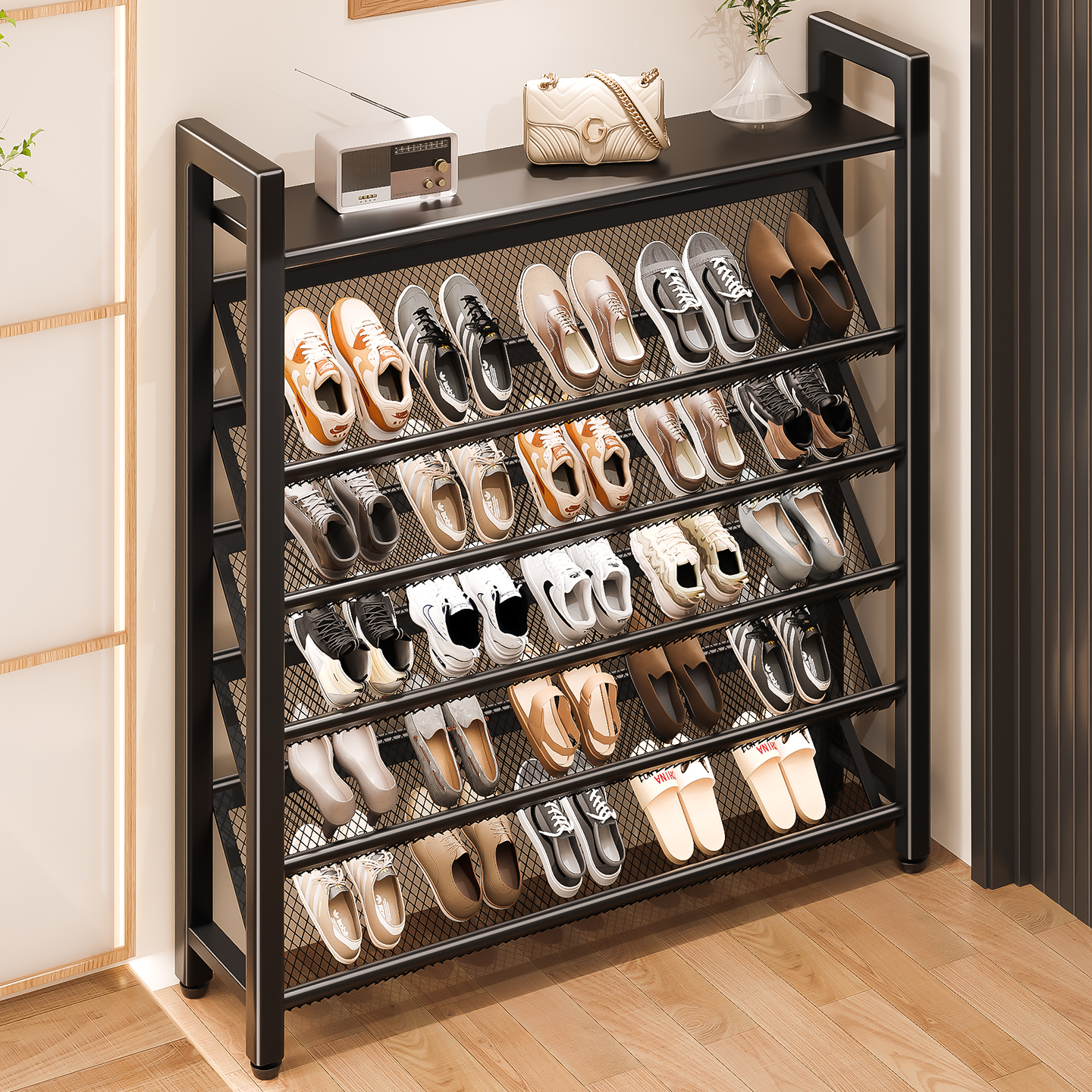 15/19cm超薄鞋架斜放置物架