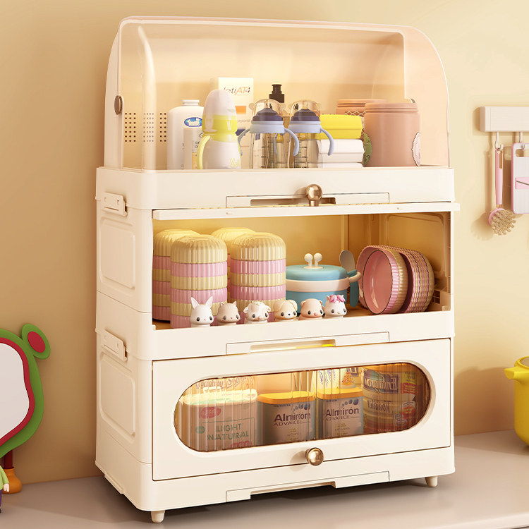 婴儿辅食收纳箱奶瓶防尘柜厨房家用放碗碟沥水碗架宝宝餐具收纳盒,厨房/烹饪用具,厨房置物架/置物柜/角架,淘宝优惠券,粉丝福利购,淘宝优惠卷