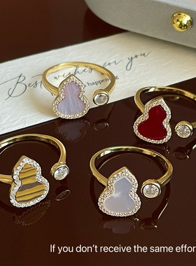 S925纯银葫芦戒指女小众设计轻奢高级感精致食指戒2026新款爆款