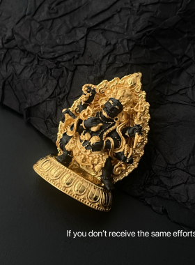 S925纯银六臂玛哈嘎拉吊坠项链复古民族风情侣转运挂坠颈链