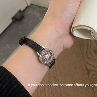 S925纯银碎冰冰八宝罗盘手表手链转动罗盘ins高级感轻奢百搭小众