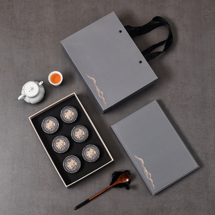 高档小罐茶礼盒空盒6罐礼品盒一两岩茶红茶通用伴手礼茶叶罐定制