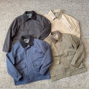 男女情侣款 夹克外套 复古灯芯绒翻领百搭休闲工装 水洗做旧Bar风