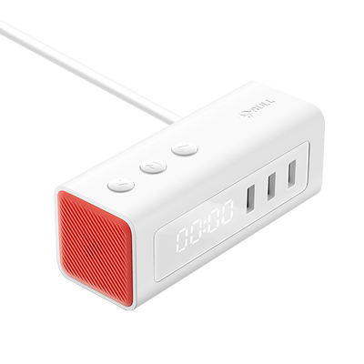 带usb功能扁头闹钟小排插转换器