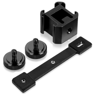 三头冷靴支架相机拓展支架金属底座一字杆微单三脚架热靴户外通用