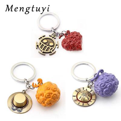 New Anime KeyChain Devil Fruit Figure Straw Hat Holder Chave