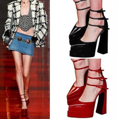 14.5cm超高跟防水台恨天高女凉鞋women high heel sandals shoes