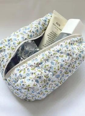 Storage Organizer Floral Puffy Quilted Makeup Bag Flower Pri