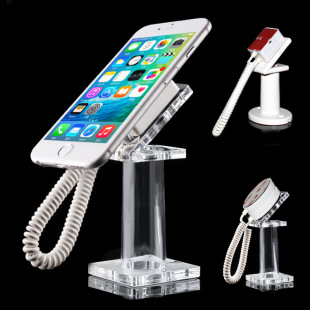 手机亚克力支架拉线盒ABS手机模型防盗链展示架手机拉线防盗绳链