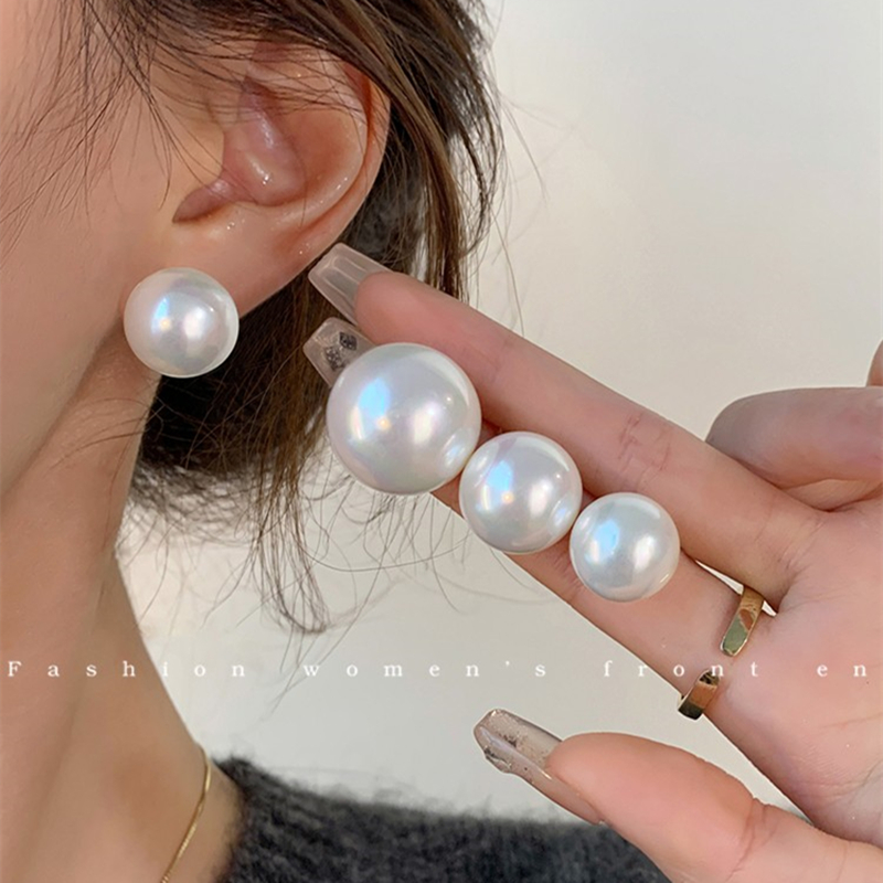 其他日韩仿珍珠女夸张大珍珠耳环