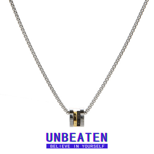 unbeaten转运珠男钛钢项链毛衣链