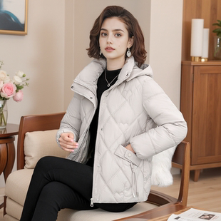 短款 中老年轻薄羽绒棉服冬季 妈妈装 棉衣外套洋气时尚 棉袄 2025新款