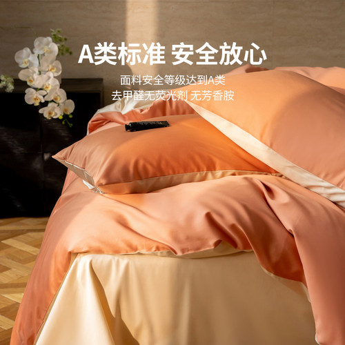 xeepo/希帛高级感A类100支全棉四件套纯棉高级床品长绒棉被套秋冬