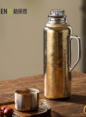 格丽思GREENIS纯钛传家壶保温壶泡焖茶壶传世壶水壶机械测温750ml