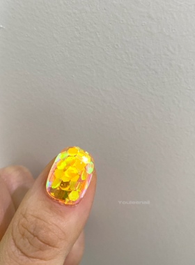 Youleenail 美甲亮片闪粉金黄色亮片 Amber橘光琥珀