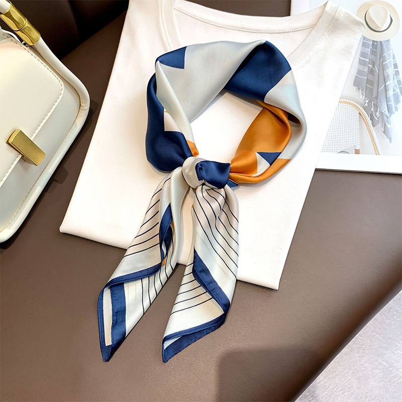 夏季清新春秋款洋气护颈衬衫丝巾