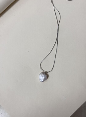 stella手作淡水珍珠爱心通体银