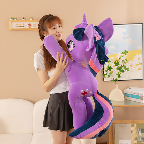 萌宠小马独角兽玩偶睡觉抱枕