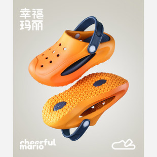 儿童凉鞋男童夏季男孩中大童户外运动女童洞洞鞋海边沙滩鞋可下水