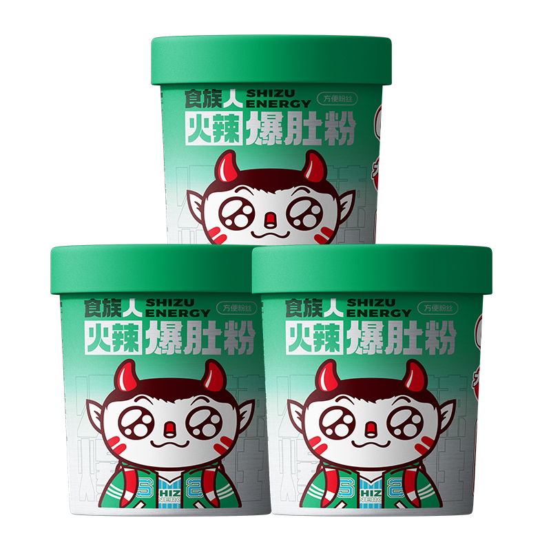 食族人火辣爆肚粉桶装方便粉丝