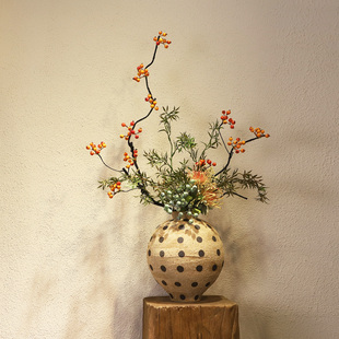 复古陶瓷花瓶禅意摆件新中式民宿酒店宋代美学装饰设计师法式推荐