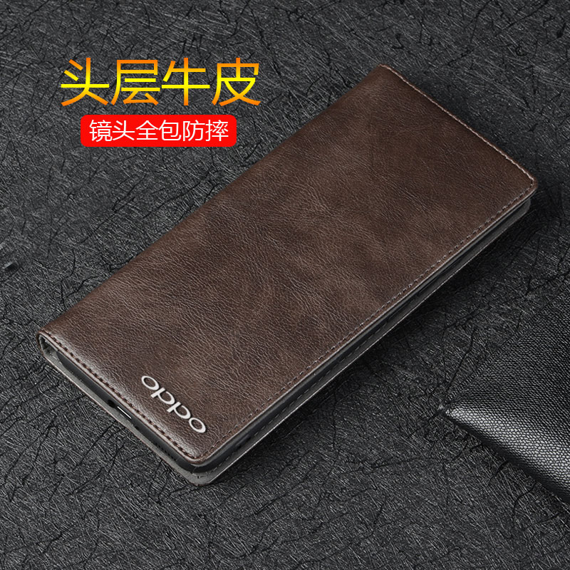 适用OPPOA5Pro新款手机壳真皮镜头全包防摔外壳 oppoA5保护套oppoA5活力版翻盖皮套商务磁吸手机套男款女款
