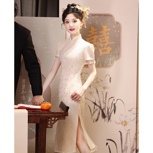 新中式旗袍2026新款订婚连衣裙平时可穿敬酒服新娘高级感晚礼服女