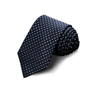 领带男正装商务深蓝桑蚕丝真丝9cm藏青工作会议礼盒装可定制logo