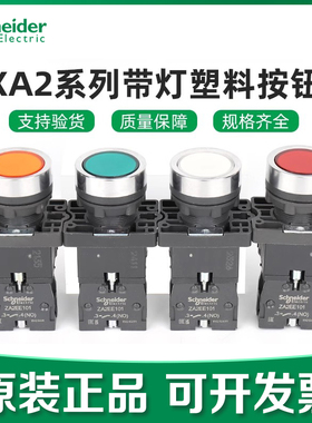 【正品】施耐德XA2EW33B1绿色带灯按钮24V经济型塑料款自复位220V