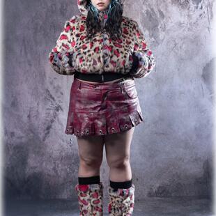 Steal The Heart|“金属天使”大码原创斜低腰半身皮裙