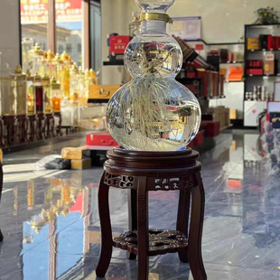 99斤招财葫芦泡酒瓶高硼硅玻璃家居摆件泡酒瓶99斤长长久久 包邮
