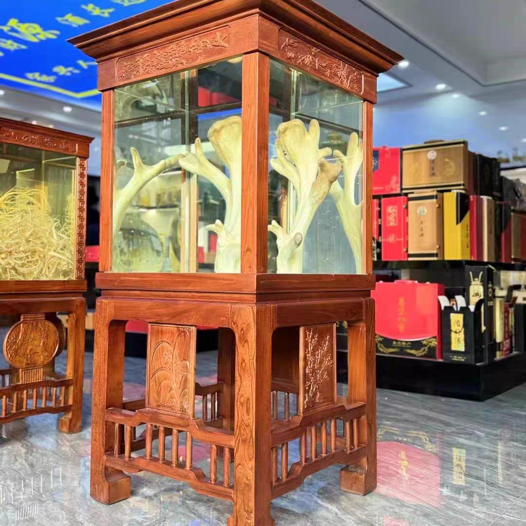 酒海400斤泡酒瓶大缸纯实木手工雕刻超白玻璃透明缸密封玻璃缸