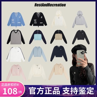 上衣 官方正品 restandrecreation毛衣女RR针织开衫 外套修身 短款