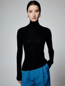 SOUL JUC亲肤舒适美丽诺细羊毛18针无缝一体高领气质美拉德羊毛衫