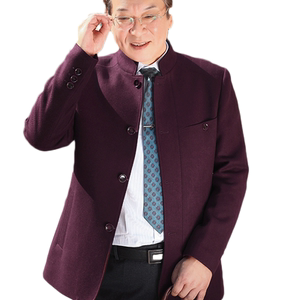 中老年中山装爸爸装宝士莱尼