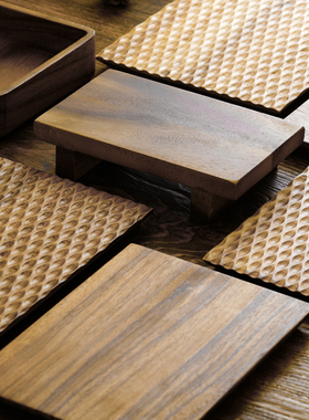 清仓进口柚木寿司板木纹长方形三文鱼刺身平板料理台水果零食摆盘