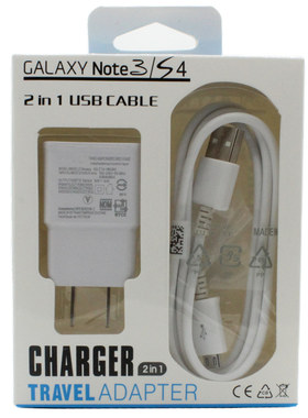 批发三星充电头i9300 S4S3 NOTE4 N7100安卓通用充电器套装
