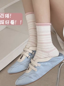 超减龄袜子 pink嗲粉 很韩很温柔 学院风穿搭最适合不过啦