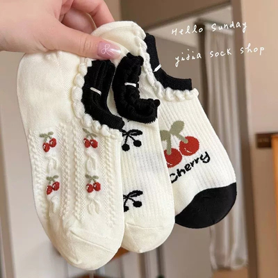 来咯来咯我的樱桃小jio～花边尊嘟好少女！网眼设计很夏天