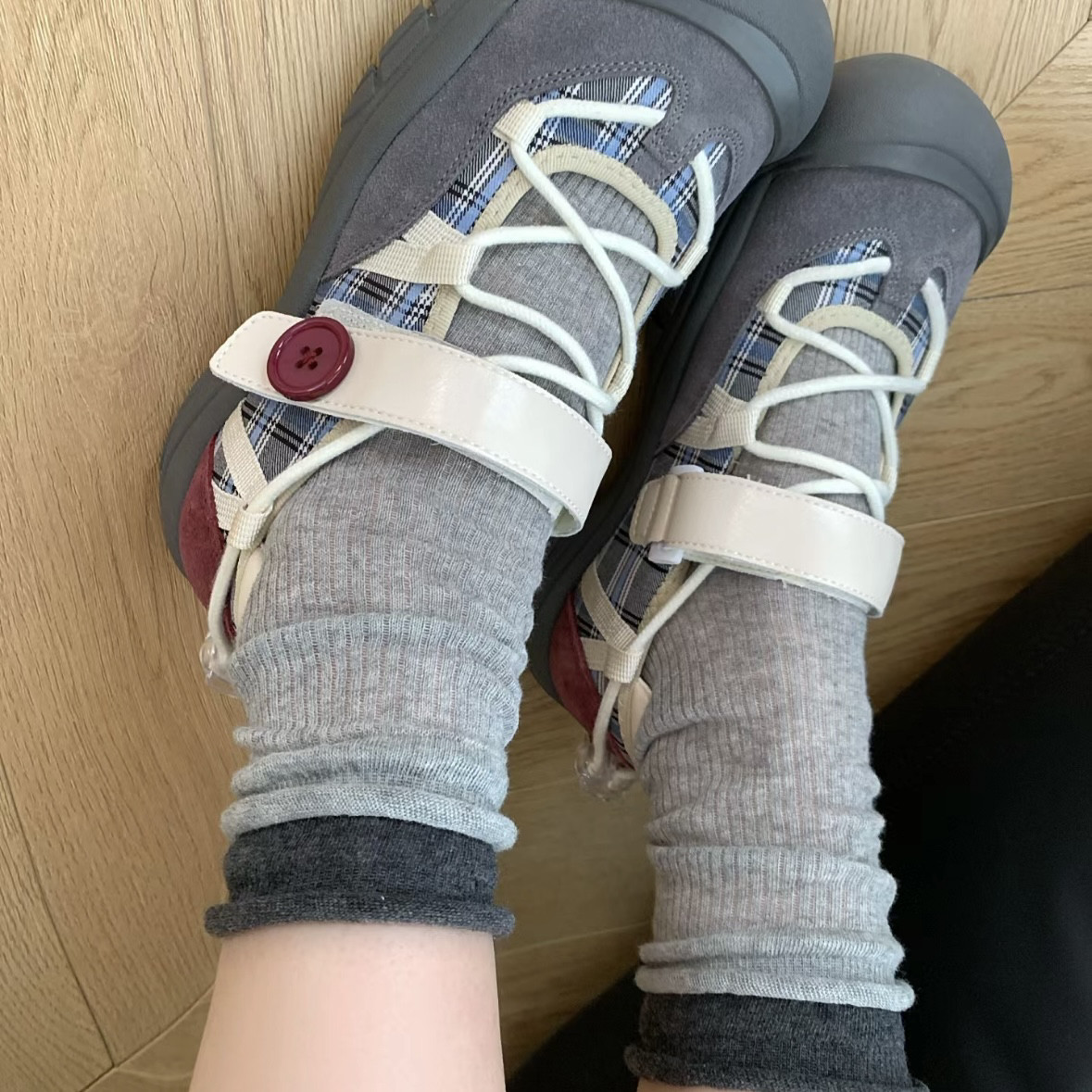 姐妹！很薄！很适合夏天～灰色系真的泰裤辣！灰色叠穿拼接堆堆袜,女士内衣/男士内衣/家居服,中筒袜,淘宝优惠券,粉丝福利购,淘宝优惠卷