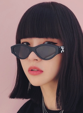 off嘻哈墨镜ins女欧美猫眼