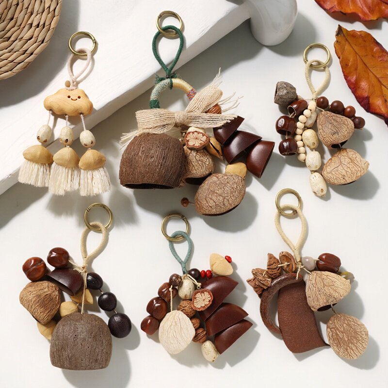 果壳铃手摇风铃西洋乐器女生包挂音疗天然植物白噪音创意礼物