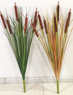 仿真花假花蒲棒水蜡烛客厅橱窗装饰拍摄影视道具